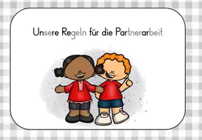 Vorschau - Arbeitsblätter - Regeln für die Partnerarbeit mit AB - Deckblatt