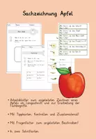 Vorschau - Unterrichtsreihen - Sachzeichnung eines Apfels - Deckblatt