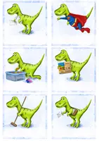 Vorschau - Poster - Materialpaket: Dino Dienste (Cliparts + Karten) - Seite 3