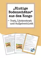 Vorschau - Aufgabenkarten - Afrika - Blutige Bodenschätze aus dem Kongo - Deckblatt