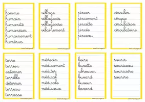Aperçu - Cartes / Images - Mots d’une meme famille - Page 3