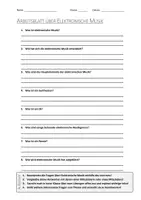 Vorschau - Arbeitsblätter - AB mit Fragen zum Thema "Elektronische Musik" + Lösungsblatt + Mindmap + Infografik - Deckblatt