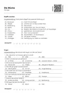 Vorschau - Arbeitsblätter - Die Mücke - Arbeitsblatt (Infotext und Übungen) - Seite 1