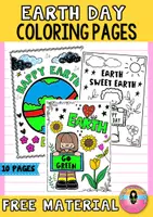 Vista previa - Manualidades / Dibujos para colorear - Earth Day Free Coloring Pages / Día de la Tierra hojas para colorear - Portada