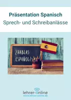 Vorschau - Arbeitsblätter - Präsentation mit 69 Folien: Sprech- und Schreibanlässe für den Spanischunterricht - Deckblatt