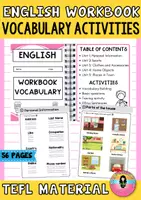 Vista previa - Hojas de trabajo - TEFL VOCABULARY WORKBOOK BUNDLE | PAQUETE DE MATERIAL LIBROS DE INGLES - página 3