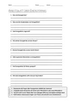 Vorschau - Arbeitsblätter - AB mit Fragen zum Thema "Energydrinks" + Lösungsblatt + Mindmap + Infografik - Deckblatt
