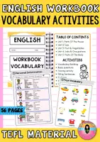 Vista previa - Hojas de trabajo - TEFL VOCABULARY WORKBOOK BUNDLE | PAQUETE DE MATERIAL LIBROS DE INGLES - Portada