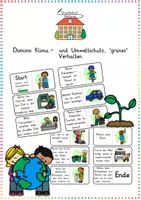 Vorschau - Spiele - Klima- & Umweltschutz / Earth Day: Domino (grünes Verhalten) - Sachunterricht / Deutsch - Kl. 2/3 - Deckblatt