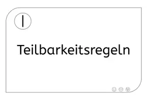 Vorschau - Arbeitsblätter - Teilbarkeitsregeln 1-15, 18, 20, 25, 50, 100 - Deckblatt