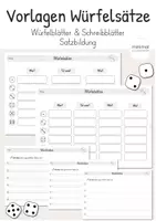 Vorschau - Arbeitsblätter - Sätze würfeln: Vorlage - Deckblatt