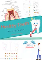Aperçu - Feuilles d'exercices - Dental Health Worksheets and Activities / Feuilles de travail et activités sur la santé dentaire - Page de couverture