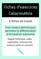 Aperçu - Apprentissages en autonomie - Fiches de travail en autonomie - La Calorimétrie - Page de couverture