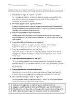 Vorschau - Arbeitsblätter - AB mit Fragen zum Thema "Englische Sprache" + Lösungsblatt - Seite 1