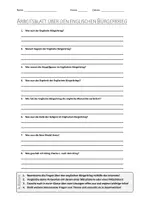 Vorschau - Arbeitsblätter - AB mit Fragen zum Thema "Englischer Bürgerkrieg" + Lösungsblatt + Infografik - Deckblatt