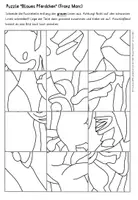 Vorschau - Mal- und Bastelvorlagen - Franz Marc: "Blaues Pferdchen" - Kunstwerk puzzeln - Seite 1