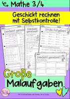 Vorschau - Arbeitsblätter - Große Malaufgaben (großes Einmaleins) - Deckblatt