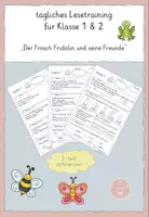 Vorschau - Arbeitsblätter - Tägliches Lesetraining für Klasse 1 & 2 Frühling - Frosch Fridolin - Deckblatt