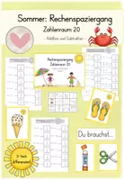 Vorschau - Anderer Materialtyp - Rechenspaziergang Zahlenraum 20 - Sommer - Deckblatt