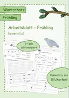 Vorschau - Arbeitsblätter - Materialpaket Frühling DaZ/Deutsch - Bildkarten - Kartenspiel - Seite 1