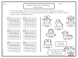 Vorschau - Arbeitsblätter - Schriftliche Multiplikation + Überschlagsrechnung - Seite 2