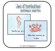 Aperçu - Jeux - Jeu d'imitation animaux marins - Page de couverture
