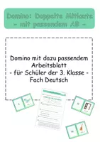 Vorschau - Arbeitsblätter - Domino: Doppelte Mitlaute (Klasse 3) - Deckblatt