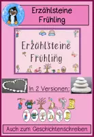 Vorschau - Spiele - Erzählsteine Frühling – Geschichten erzählen & kreatives Schreiben | Material für Grundschule & Kita - Deckblatt