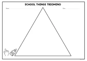 Aperçu - Feuilles d'exercices - School Things Triomino | Vocabulary - Page 1