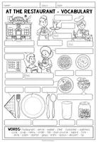 Vorschau - Arbeitsblätter - At the Restaurant – Wortschatz Englisch | Vocabulary Worksheet 5.–6. Klasse - Seite 1