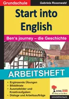 Vorschau - Arbeitsblätter - Start into English - Arbeitsheft | Englisch Grundschule Klasse 3-4 | Bilddiktate, Dialoge, Arbeitsaufträge, Grammatik, Redewendungen, Lesetexte | Arbeitsblätter, Kopiervorlagen, Freiarbeit mit Lösungen - Deckblatt