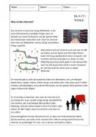 Vorschau - Arbeitsblätter - Internet: Text und Arbeitsblatt - Seite 1