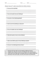 Vorschau - Arbeitsblätter - Lernposter + AB mit Fragen zum Thema "Erster Weltkrieg" + Lösungsblatt + Infografik - Seite 1