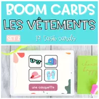 Aperçu - Apprentissages en autonomie - BOOM CARDS Les vêtements SET 2 - Page de couverture