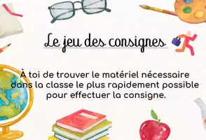 Aperçu - Jeux - Jeu des consignes - Page de couverture
