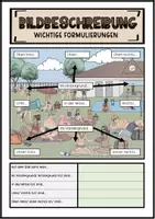 Vorschau - Arbeitsblätter - DAZ - Bildbeschreibung - Im Schwimmbad / Freibad - Wimmelbild - Seite 3