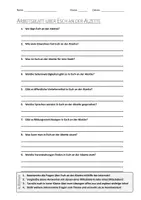 Vorschau - Arbeitsblätter - AB mit Fragen zum Thema "Esch an der Alzette" + Lösungsblatt - Deckblatt
