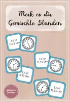 Vorschau - Spiele - Merk es dir! Uhrzeiten - gemischte Stunden - Deckblatt