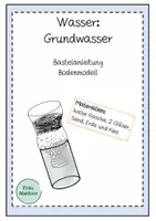 Vorschau - Präsentationen/Tafelbilder - Wasser: Grundwasser: Bastelanleitung Bodenmodell - Deckblatt