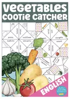 Vorschau - Stationenlernen - vegetables / healthy food Englisch cootie catcher Spiel - Deckblatt