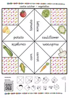 Vorschau - Stationenlernen - vegetables / healthy food Englisch cootie catcher Spiel - Seite 2