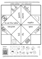 Vorschau - Stationenlernen - at the restaurant - English cootie catcher game (food) - Seite 3