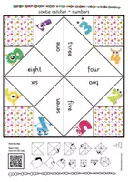 Vorschau - Stationenlernen - numbers (Zahlen) Englisch Spiel - cootie catcher - Seite 2