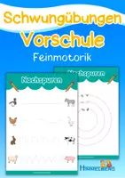 Vorschau - Arbeitsblätter - Schwungübungen Vorschule - Feinmotorik Übungen - Deckblatt