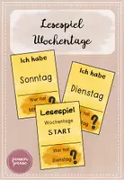 Vorschau - Spiele - Lesespiel - Wochentage - Deckblatt