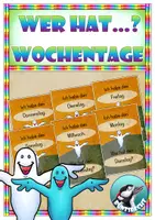 Vorschau - Stationenlernen - Wochentage - Lesespiel : Ich habe .... - Wer hat ...? - Deckblatt
