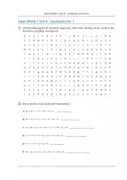 Vorschau - Arbeitsblätter - Vocabulary exercises (Wortschatz) - passend zu Open World 1 Unit 4 - Seite 2