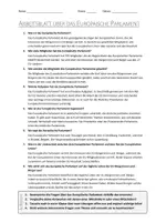 Vorschau - Arbeitsblätter - AB mit Fragen zum Thema "Europäisches Parlament" + Lösungsblatt + Mindmap + Infografik - Seite 3