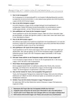 Vorschau - Arbeitsblätter - AB mit Fragen zum Thema "Europapokal" + Lösungsblatt - Seite 1