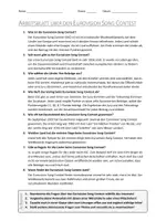 Vorschau - Arbeitsblätter - Lernposter + AB mit Fragen zum Thema "Eurovision Song Contest" + Lösungsblatt + Mindmap + Infografik - Seite 3